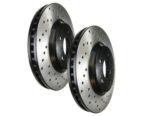 StopTech SportStop Drilled Rotors Rear Pair Nissan 240SX 89-98