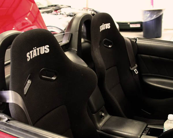 Status Racing Standard Ring GT Bucket Seat Black FRP Cloth