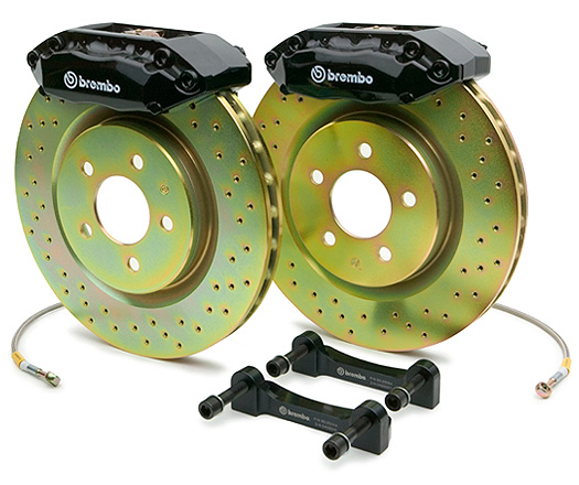 Brembo GT 11 Inch 4 Piston Drilled Front Brake Kit Fiat 500 11+