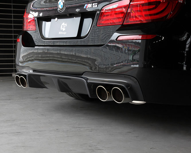 3D Design Carbon Fiber Rear Diffuser BMW M5 F10 12+