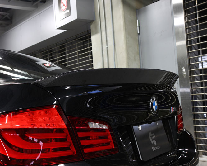 3D Design Carbon Fiber Trunk Spoiler BMW M5 F10 12+