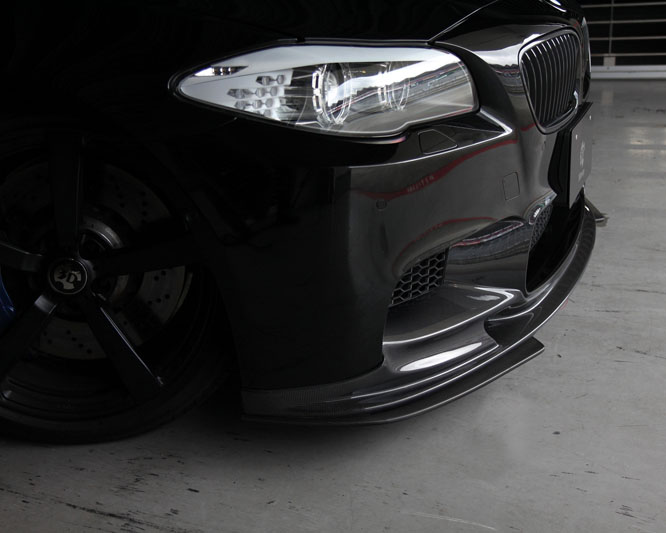 3D Design Carbon Fiber Front Lip Spoiler BMW M5 F10 12+