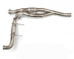 Kooks 3" Y-Pipe with Catalytic Converter for OEM Exhaust Ford SVT Raptor 6.2L 10+ by FEZTEC
