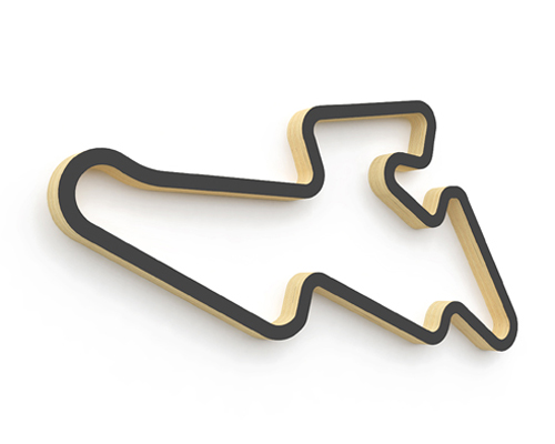 Linear Edge Wood Race Track Art - Automotodrom Brno