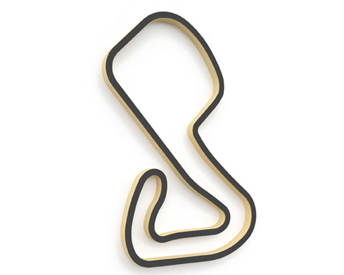 Linear Edge Wood Race Track Art - Brands Hatch