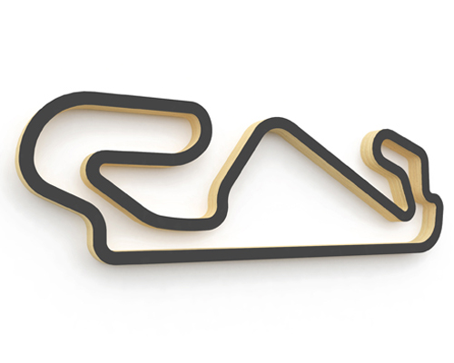 Linear Edge Wood Race Track Art - Catalunya (2010)