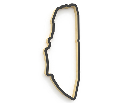 Linear Edge Wood Race Track Art - Circuit de la Sarthe