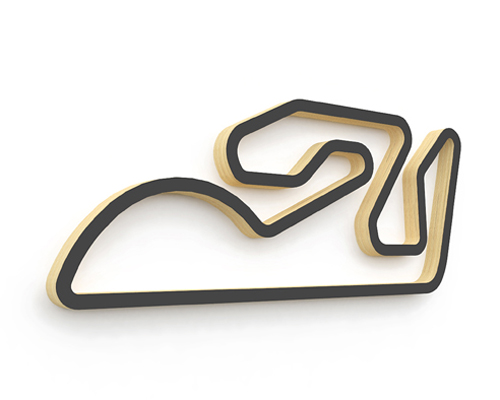 Linear Edge Wood Race Track Art - Comunitat Valencia