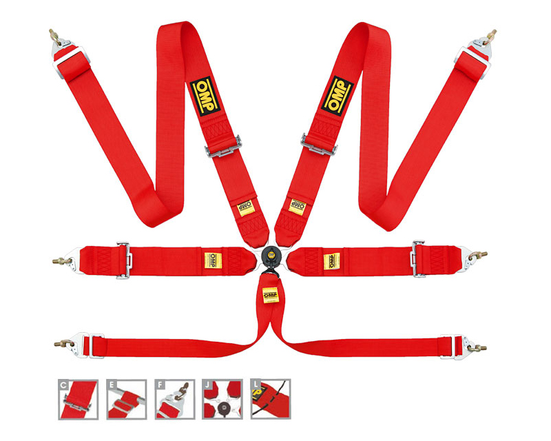 OMP 6 Point Racing Harness