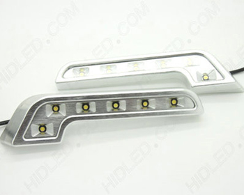 LED Daytime Running Light HID Kit L-Shaped w/6 LEDs