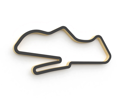 Linear Edge Wood Race Track Art - Donington Park