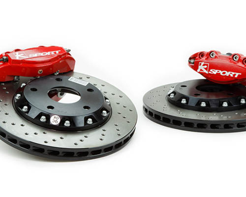 Ksport 12.75in 2-Piece Cross-Drilled Rear Rotors Audi A3 2WD 2.0T FSI 05+
