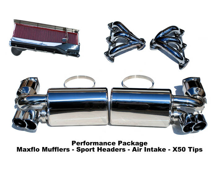 Fabspeed X-50 70mm Performance Package Mufflers Headers Sportcats Tips Intake ECU Porsche 996 Turbo X-50 GT2 99-05