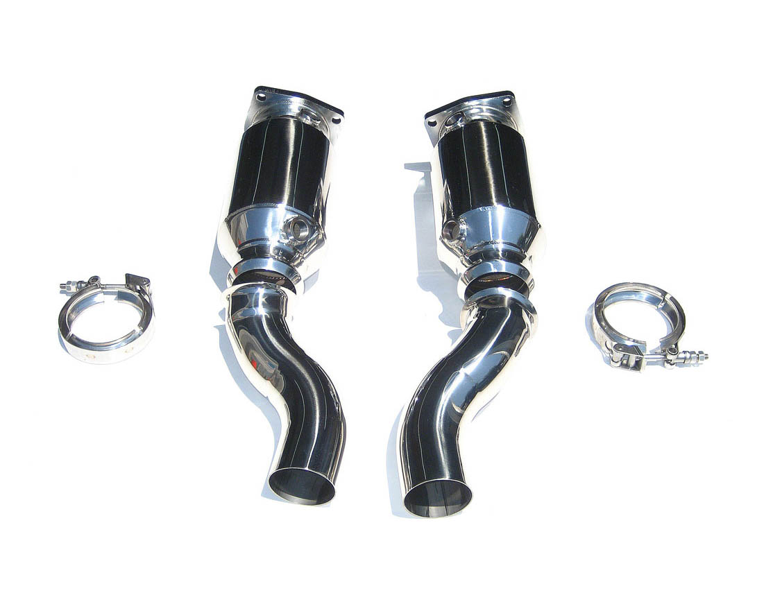 Fabspeed 200 Cell HJS Sportcats Muffler Bypass Pipes Porsche 997 Turbo 05-09