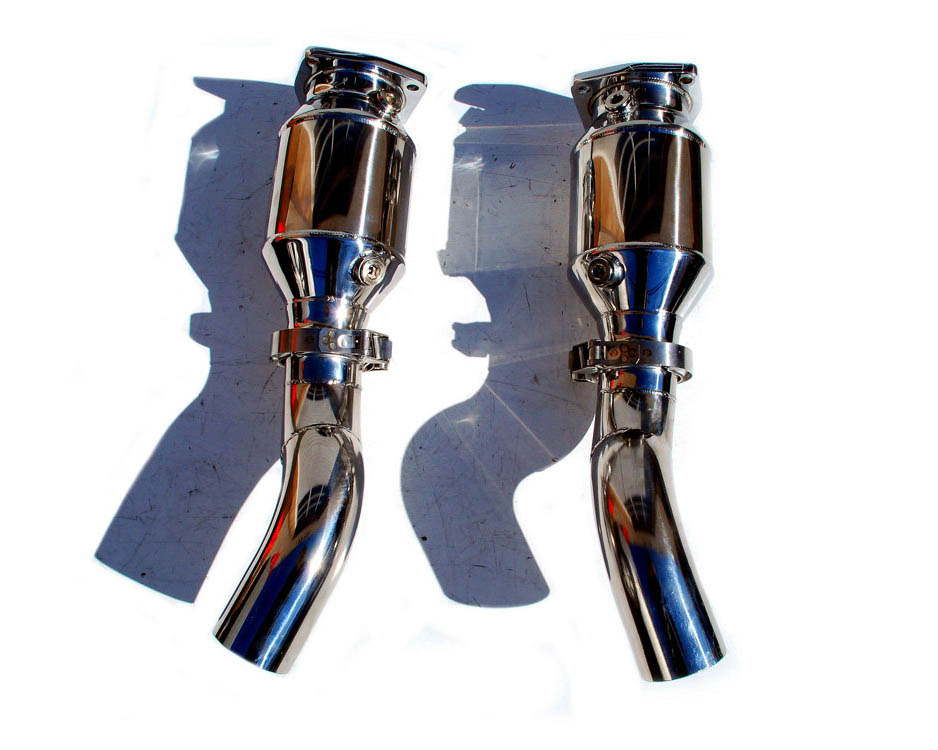 Fabspeed 200 Cell HJS Sportcats Muffler Bypass Pipes Porsche 997 GT2 08-09