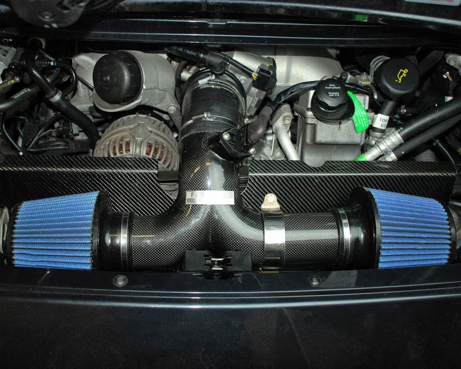 Fabspeed Carbon Fiber Competition Intake Dual Conical Filters Porsche 997 GT3 GT3RS 07-09