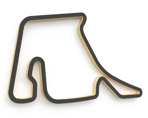 Linear Edge Wood Race Track Art - Hockenheim