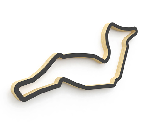 Linear Edge Wood Race Track Art - Imola