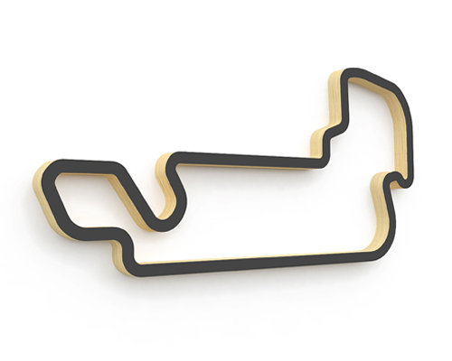 Linear Edge Wood Race Track Art - Indianapolis (M-GP)