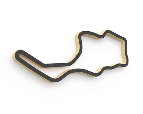 Linear Edge Wood Race Track Art - Infineon (NASCAR)