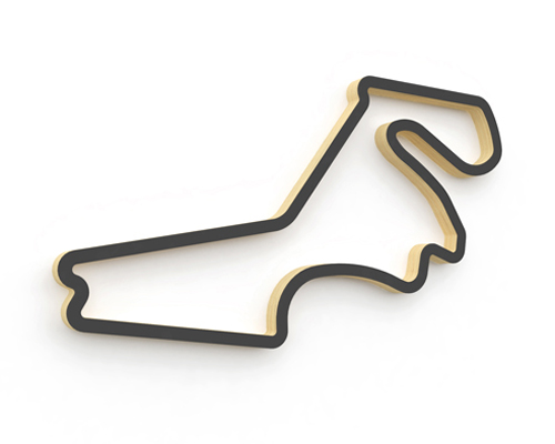 Linear Edge Wood Race Track Art - Istanbul