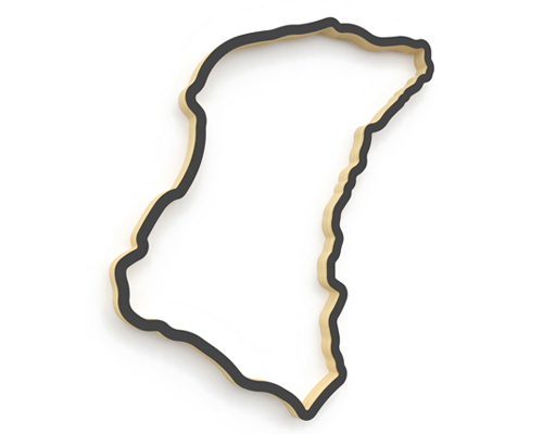 Linear Edge Wood Race Track Art - Isle of Man