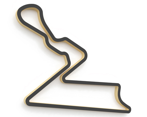 Linear Edge Wood Race Track Art - Jaypee