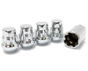 KICS Bullocks M12x1.25 Closed Wheel Locks Chrome
