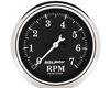 Autometer Old Tyme Black 2 1/16 Tachometer 7000 RPM
