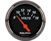 Autometer Designer Black 2 1/16 Voltmeter Gauge