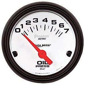 Autometer Phantom 2 1/16 Metric Oil Pressure Gauge