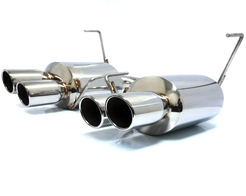 Agency Power Catback Exhaust System Polished Quad Tips Subaru STi WRX Sedan 11+