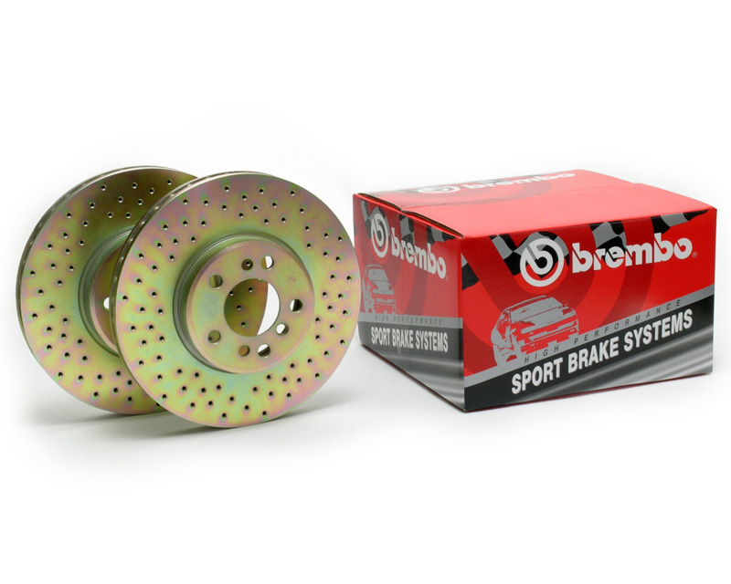 Brembo Cross Drilled Sport Disc Brake Rotors Front Pair Acura CL 1997