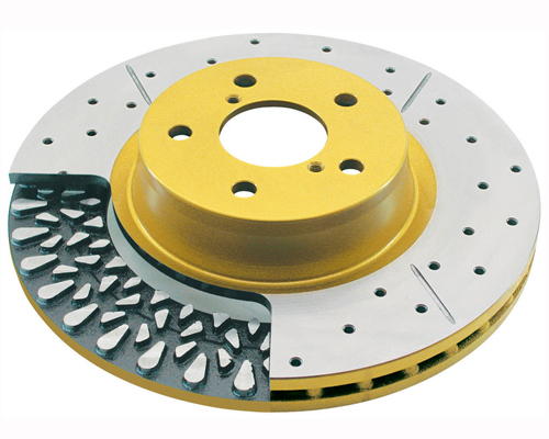 DBA HD 4000XS Gold Drilled & Slotted Front Rotor Subaru BRZ Limited 13+