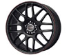 Drag DR-34 15X7  4x100/4x114.3  40mm Flat Black Red Lip