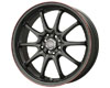 Drag DR-9 16X7  5x100/5x114.3 40mm Flat Black Red Lip