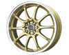 Drag DR-9 15X6.5  4x100/114  38mm Gold Machined Lip