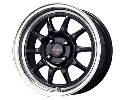 Drag DR-16 15X7  4x100  40mm Gloss Black Machined Lip