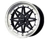 Drag DR-20 15X7  4x100  10mm Gloss Black Machined Lip