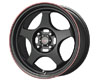 Drag DR-23 15X6.5  4x100  40mm Black w Red Stripe