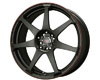 Drag DR-33 15X7  4x100/4x114.3  40mm Flat Black Red Lip