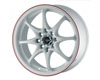 Drag DR-9 15X6.5  4x100/4x114.3  38mm White With Red Stripe