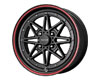 Drag DR-20 15X7  4x100  40mm Black Red Stripe