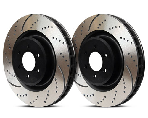 EBC Sport Slotted Front Rotor Set w/Black Finish Toyota 4Runner 03-08