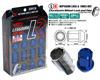 KICS Leggdura M12x1.25 Racing Lug Nuts Blue