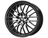 Konig Lace 15X6.5  4x100/4x108  40mm Black Machined Face