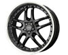 Liquid Metal Core 17X7.5  4x100/4x114.3  40mm Gloss Black Machined