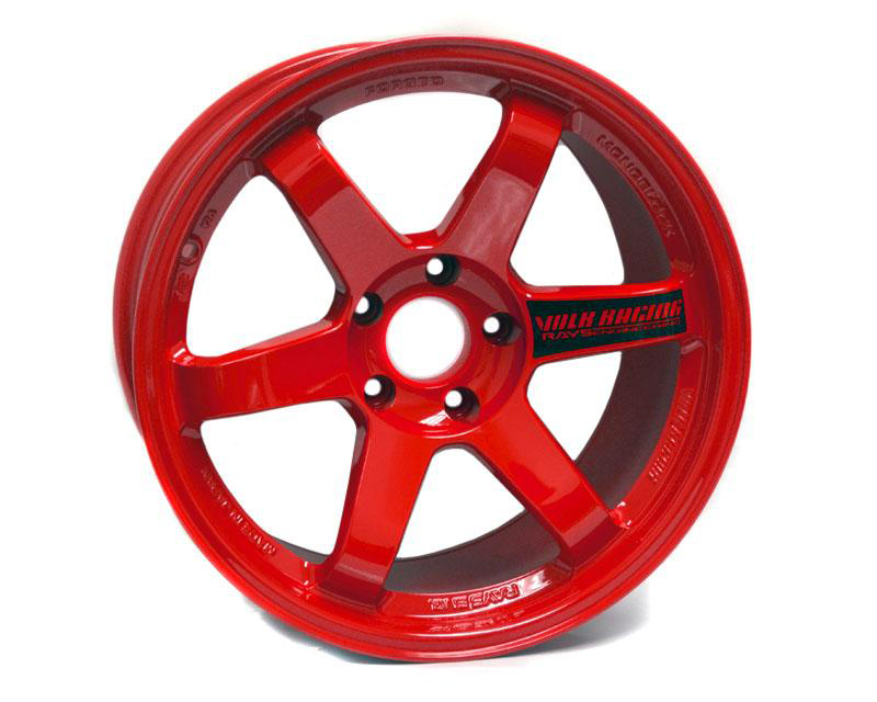 Volk Racing TE37SL Red Wheel Set 18x9.5 Mitsubishi EVO VIII / IX / X 03+