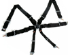 Status Racing 3 Inch 6 Point Cam Lock Harness Kit Black - FIA Approved