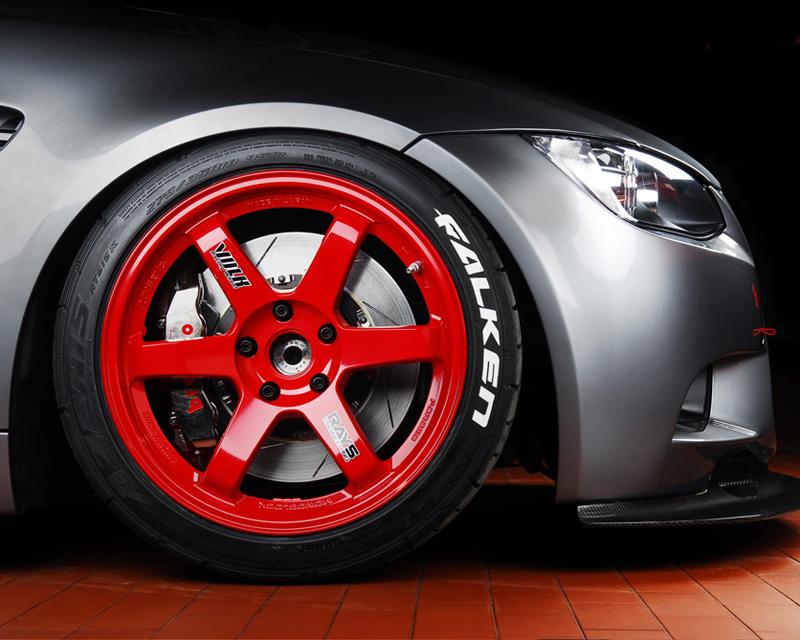 Volk Racing TE37SL Red Staggered Wheel Set 18x9.5 18x10.5 BMW M3 01-12